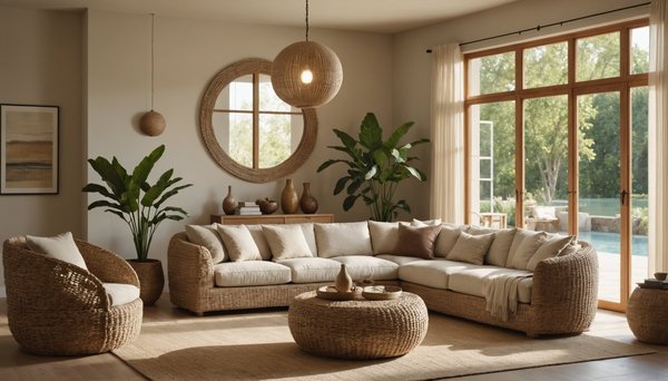 Sublimez votre décoration avec une suspension en raphia aplati